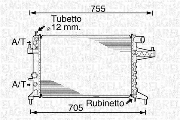 MAGNETI MARELLI Jäähdytin,moottorin jäähdytys 350213825000